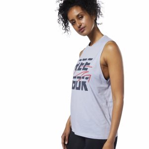 Reebok Meet You There Muscle Muskelshirt Damen - Grau - DE 304-EPU